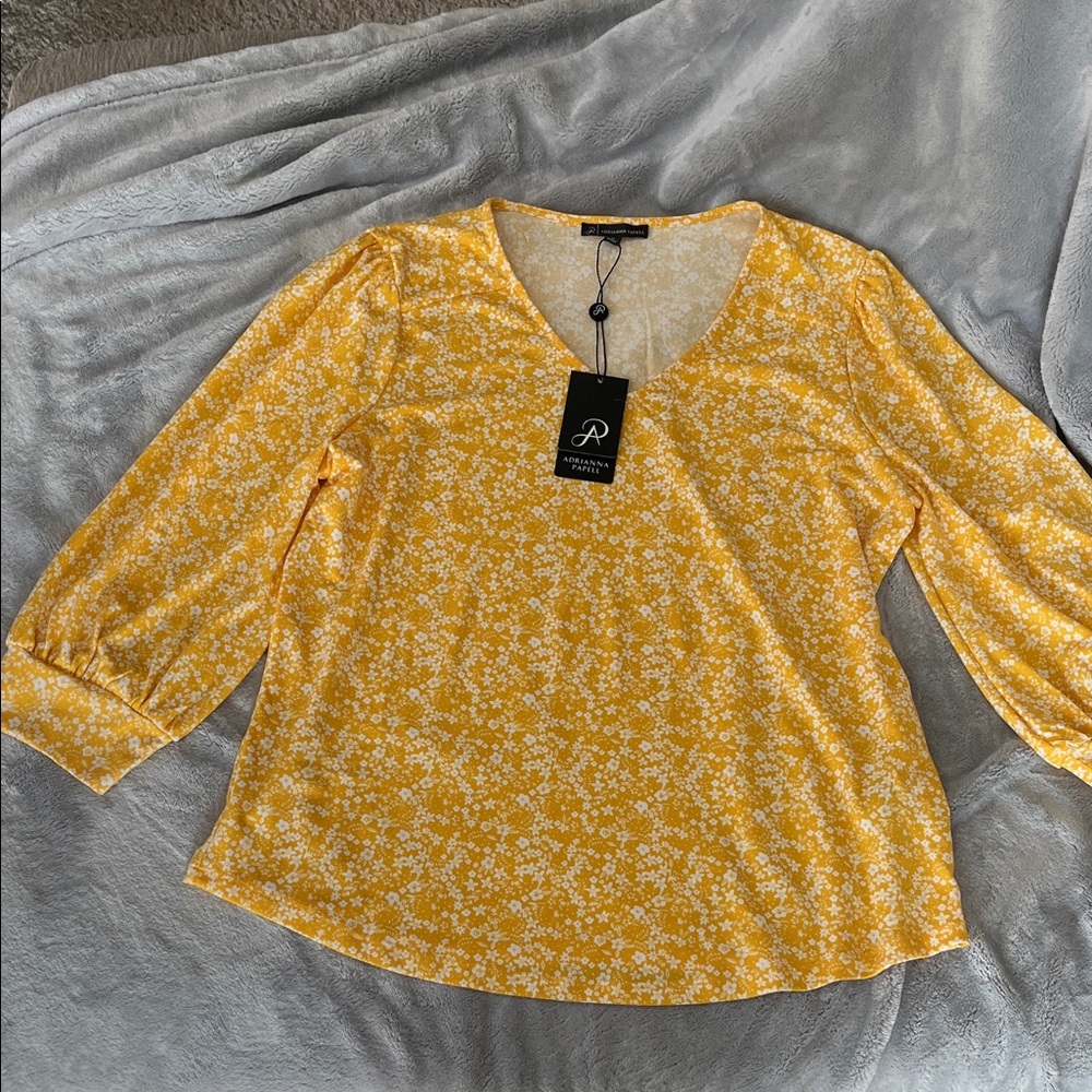 Yellow Floral Women's Top